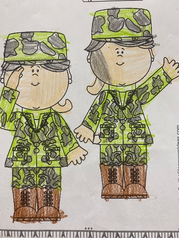 Veterans coloring page